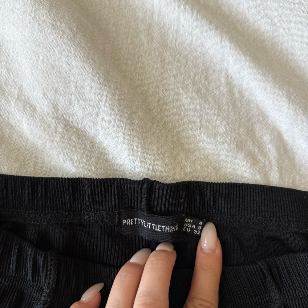 PLT Black Ribbed Pants - Picture 2 of 2